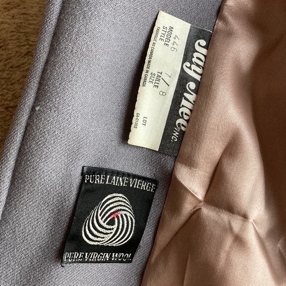 Stunning Wool Belted fur Coat Size XS S 4 6 - Picture 4 of 10